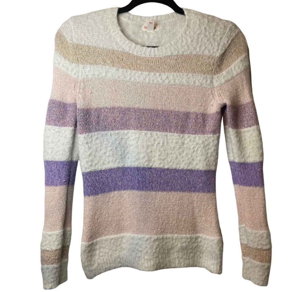 Cat & Jack 10/12 Girls Large Pink and purple pullover sweater PRELOVED